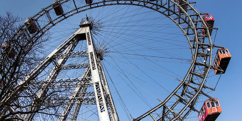 Prater amusement park scene