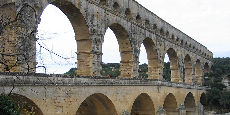 Pont du Gard channel view