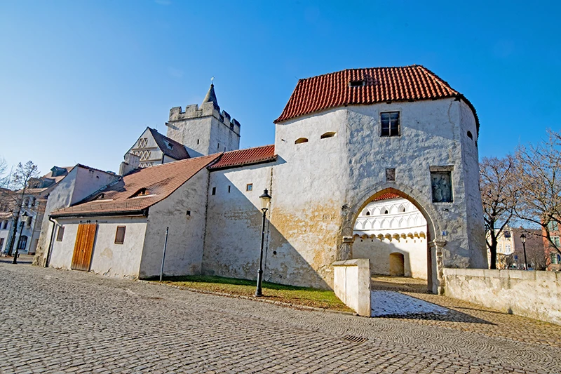 The Marientor, a preserved medieval town gate in Naumburg, with a tower and archway
