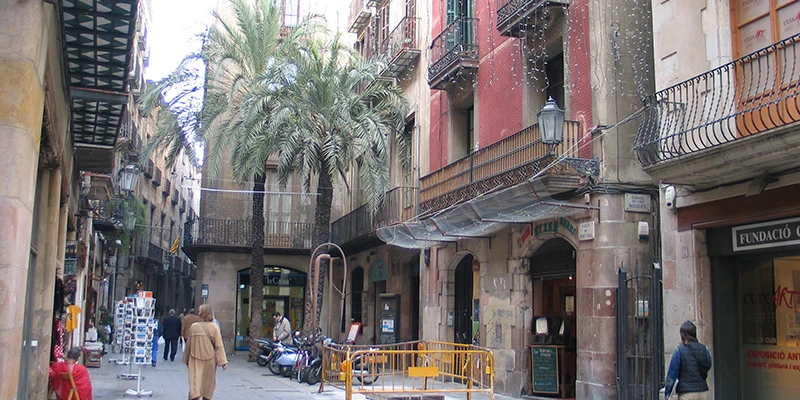 Historic Carrer Montcada in La Ribera district