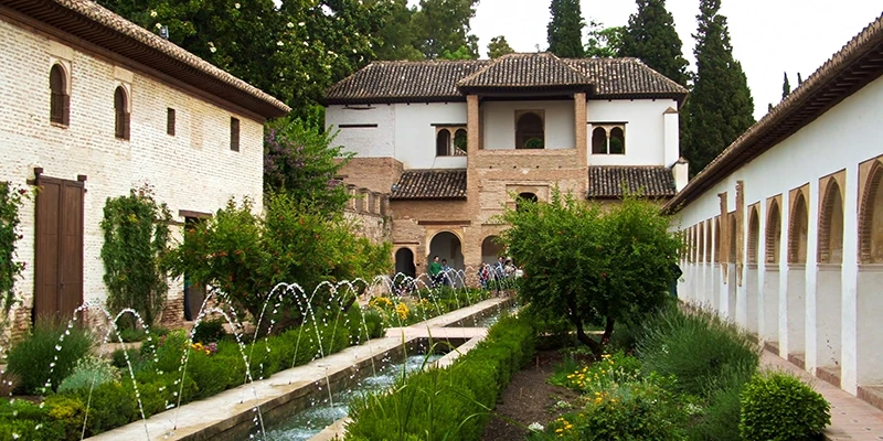 The Generalife open to sky, mountain air and the sounds of the garden