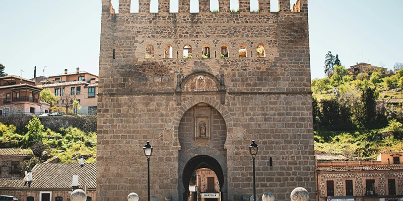 Puerta del Sol, a 14th century Mudéjar gate with horseshoe arches