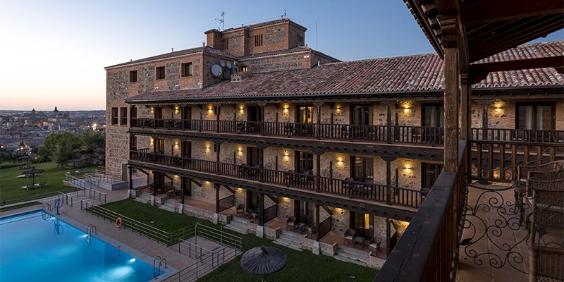 Parador de Toledo terrace with views across to the historic city