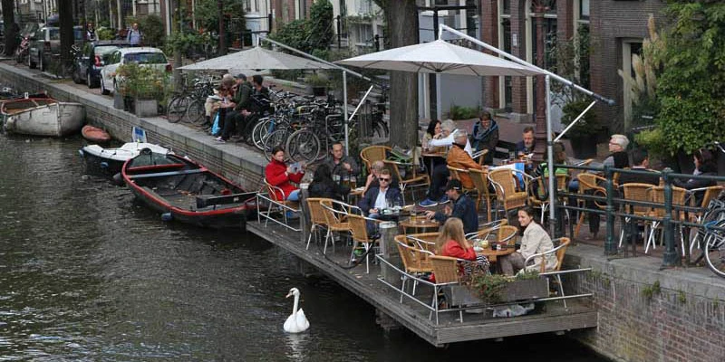 Amsterdam canal scene