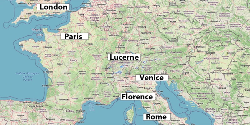 Rome to London by Train