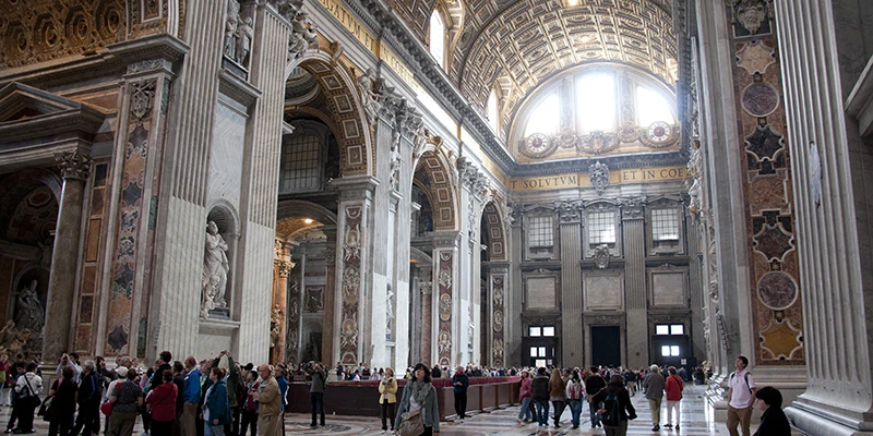 The nave of St. Peter's Basilica, Rome